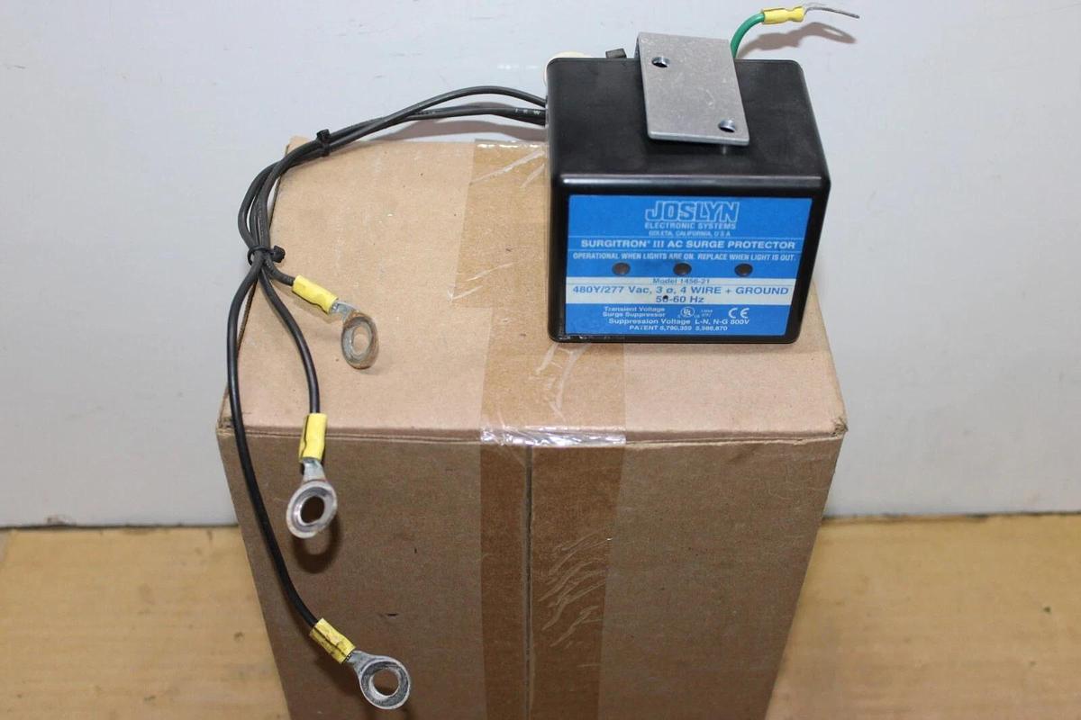 Used JOSLYN SURGITRON III AC SURGE PROTECTOR 1456-21 480Y/277 VAC 3-PHASE 4-WIRE