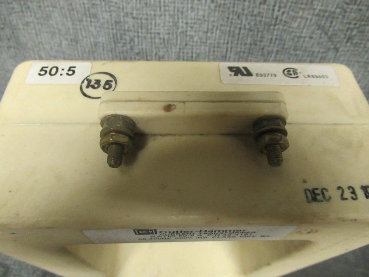 Used INSTRUMENT TRANSFORMERS CURRENT TRANSFORMER 563-500 RATIO: 50:5