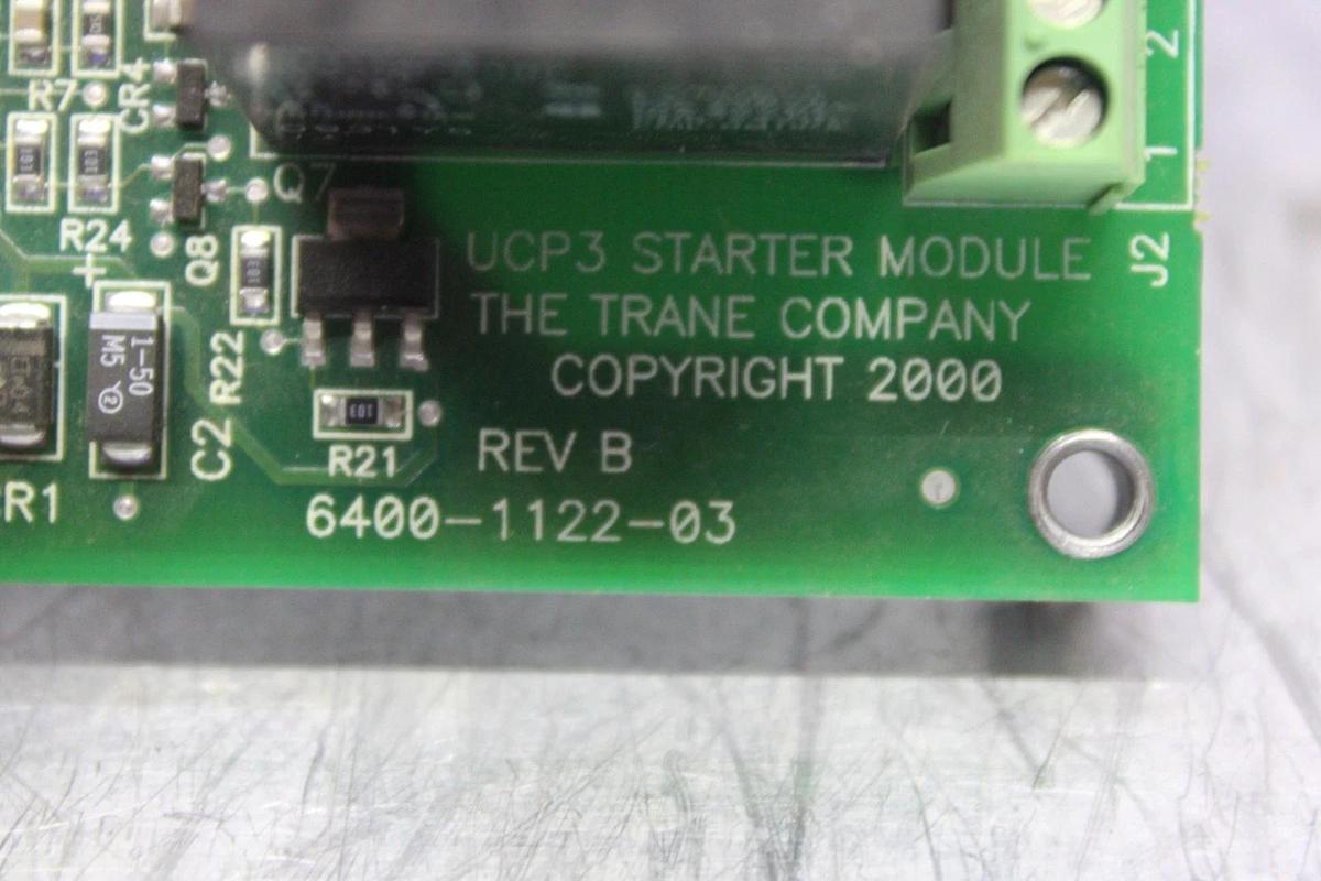 Used TRANE UCP3 STARTER CIRCUIT BOARD 6400-1122-03 REV. B X13650741-08 REV. E