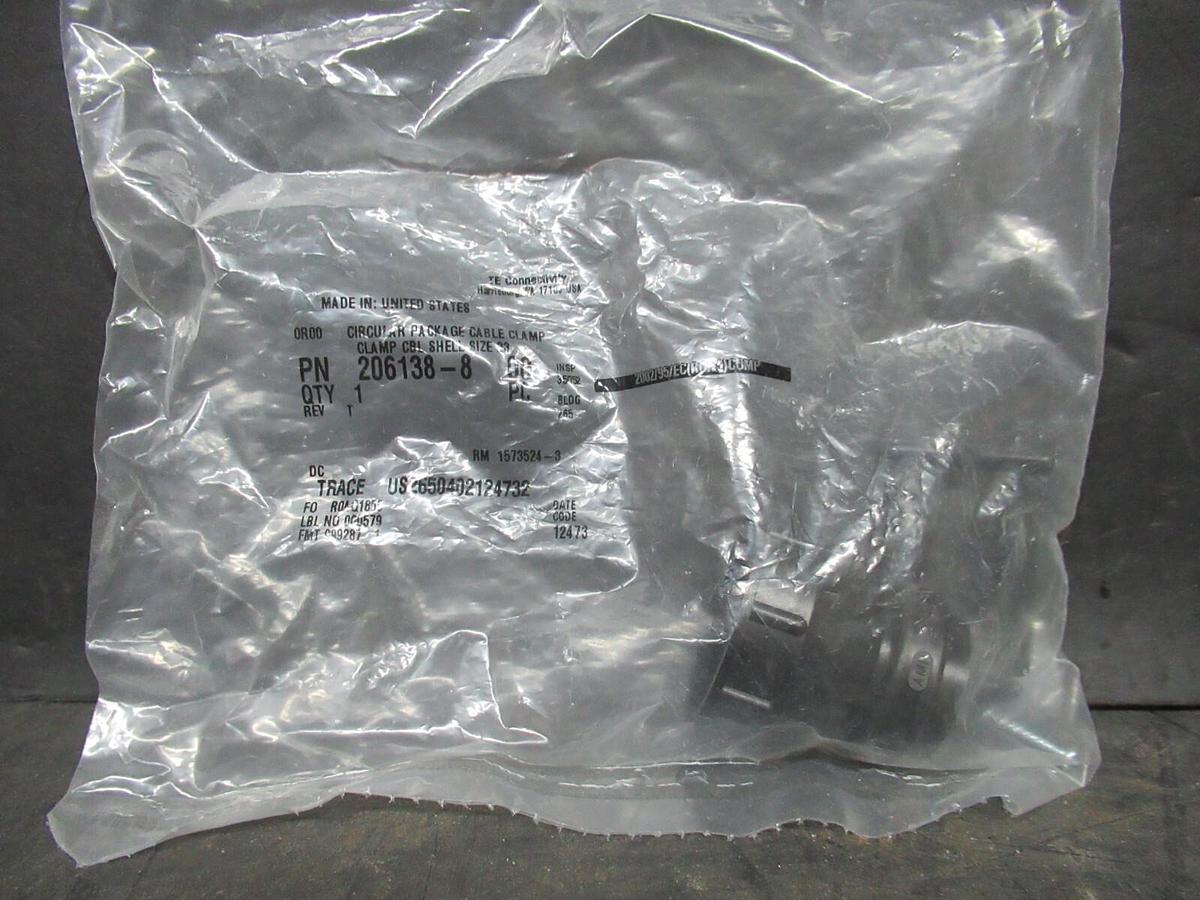 TE CONNECTIVITY CABLE CLAMP SHELL SIZE: 23 206138-8 **WARRANTY INCLUDED**