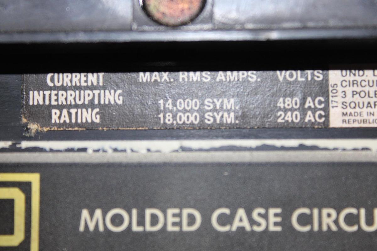 Used SQUARE D I-LINE CIRCUIT BREAKER FA34030 30 AMP 480 VOLT 3-POLE