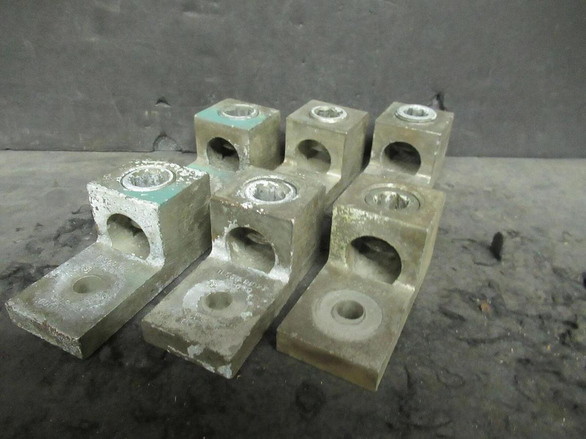 Used (6) QTY ILSCO TA-600 1 (SINGLE) BARREL MECHANICAL CONNECTOR LUG TAP 600 MCM - 2