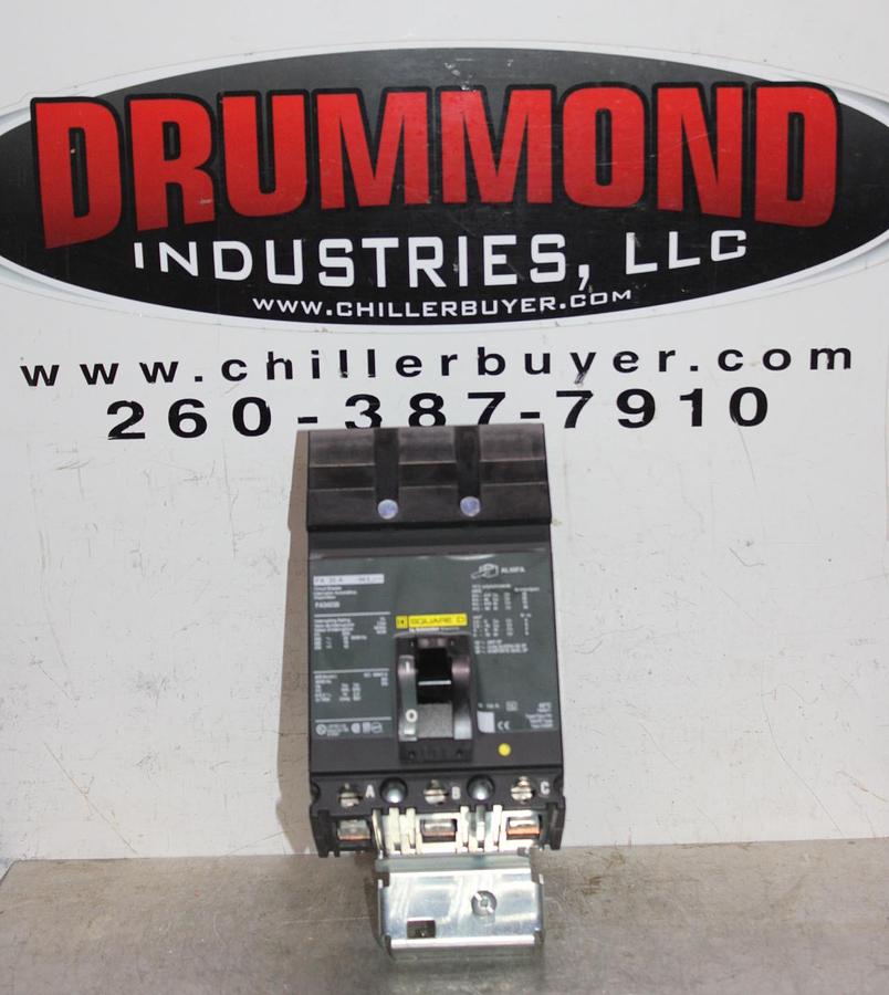 Used SQUARE D I-LINE CIRCUIT BREAKER FA34030 30 AMP 480 VOLT 3-POLE SERIES 2