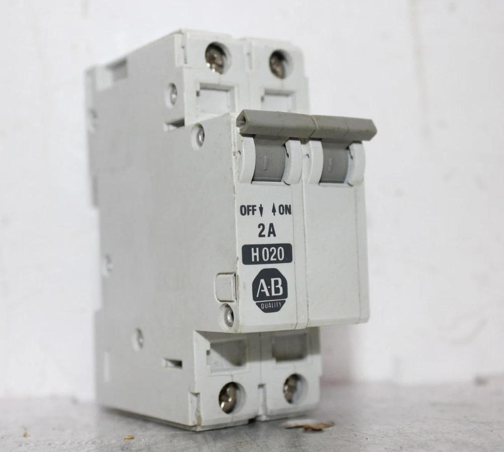 Used ALLEN BRADLEY CIRCUIT BREAKER 1492-CB2 SINGLE POLE 2 AMP 480 VAC H020