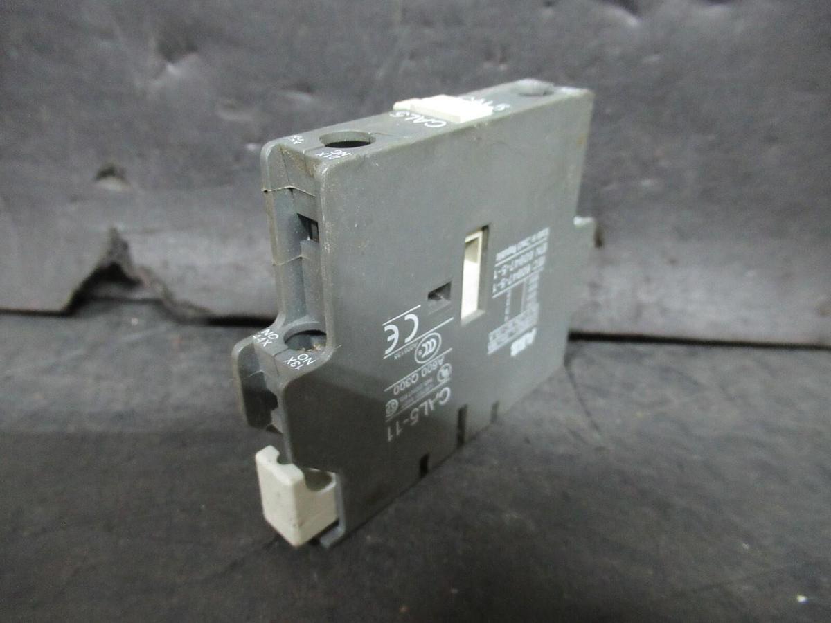 Used ABB MECHANICAL INTERLOCK / AUXILLIARY CONTACT CAL5-11 600 VOLT 16 AMP A600