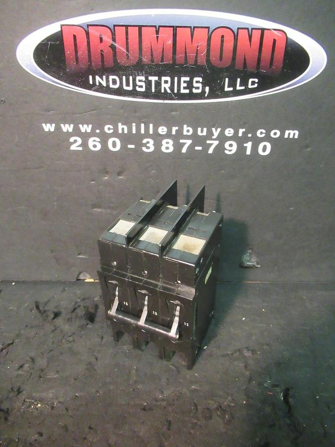 Used AIRPAX 3 POLE 15 AMP BREAKER 600 VAC 219-3-1-66F-7-8-15 18.8 TRIP AMPS 50/60 HZ