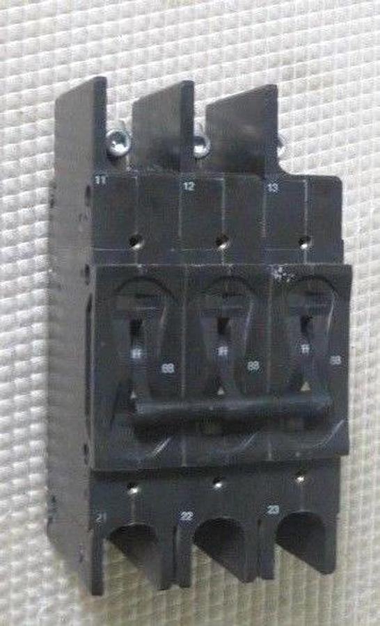 Used AIRPAX BREAKER F.L. AMPS 88 --- 3 POLE --- 240 VAC WITH TOP BOLTS