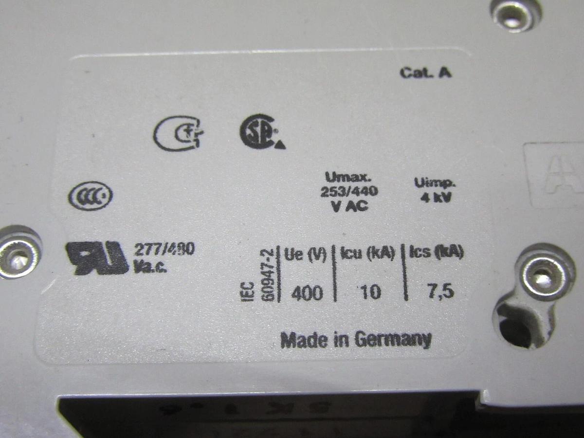 Used LOT OF 2 ABB S202-K1.6A 400 VOLT 1.6 AMP 2-POLE **WARRANTY INCLUDED**