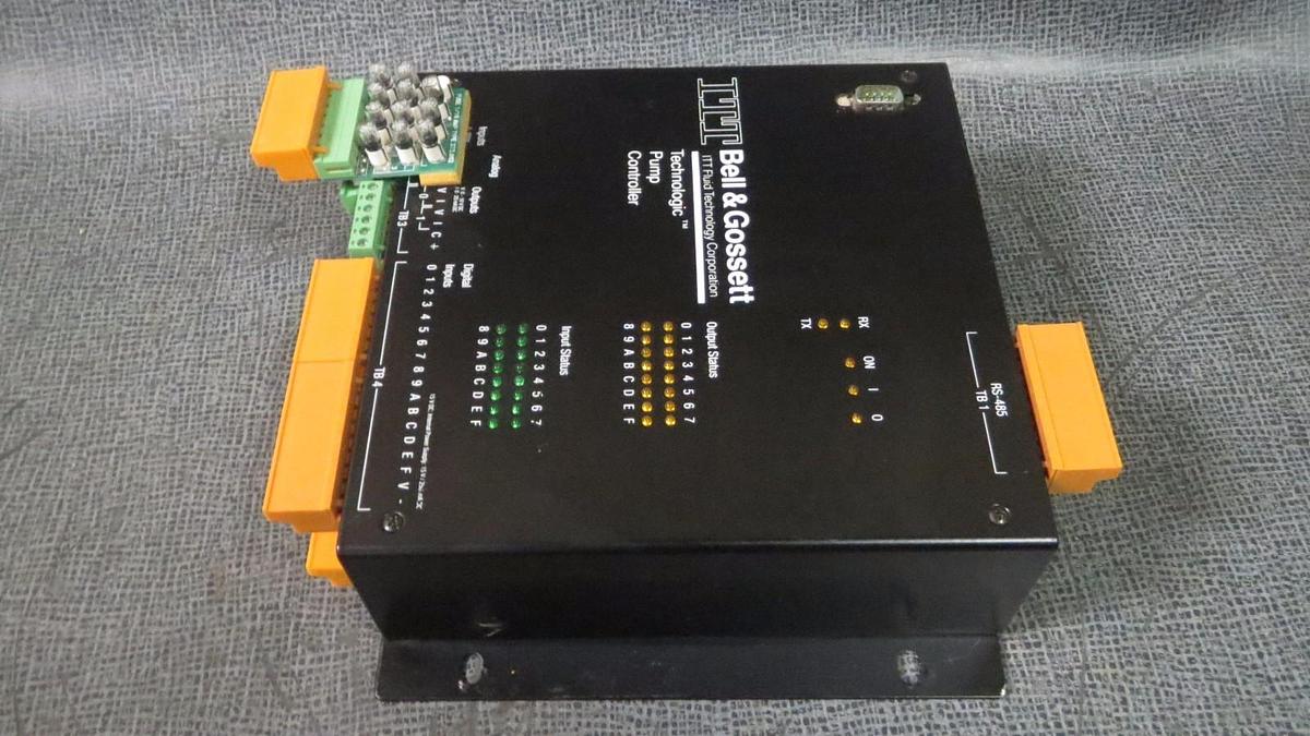 Used ITT BELL & GOSSETT TECHNOLOGIC PUMP CONTROLLER PLC BRKS04 240 VAC 0.136 AMP