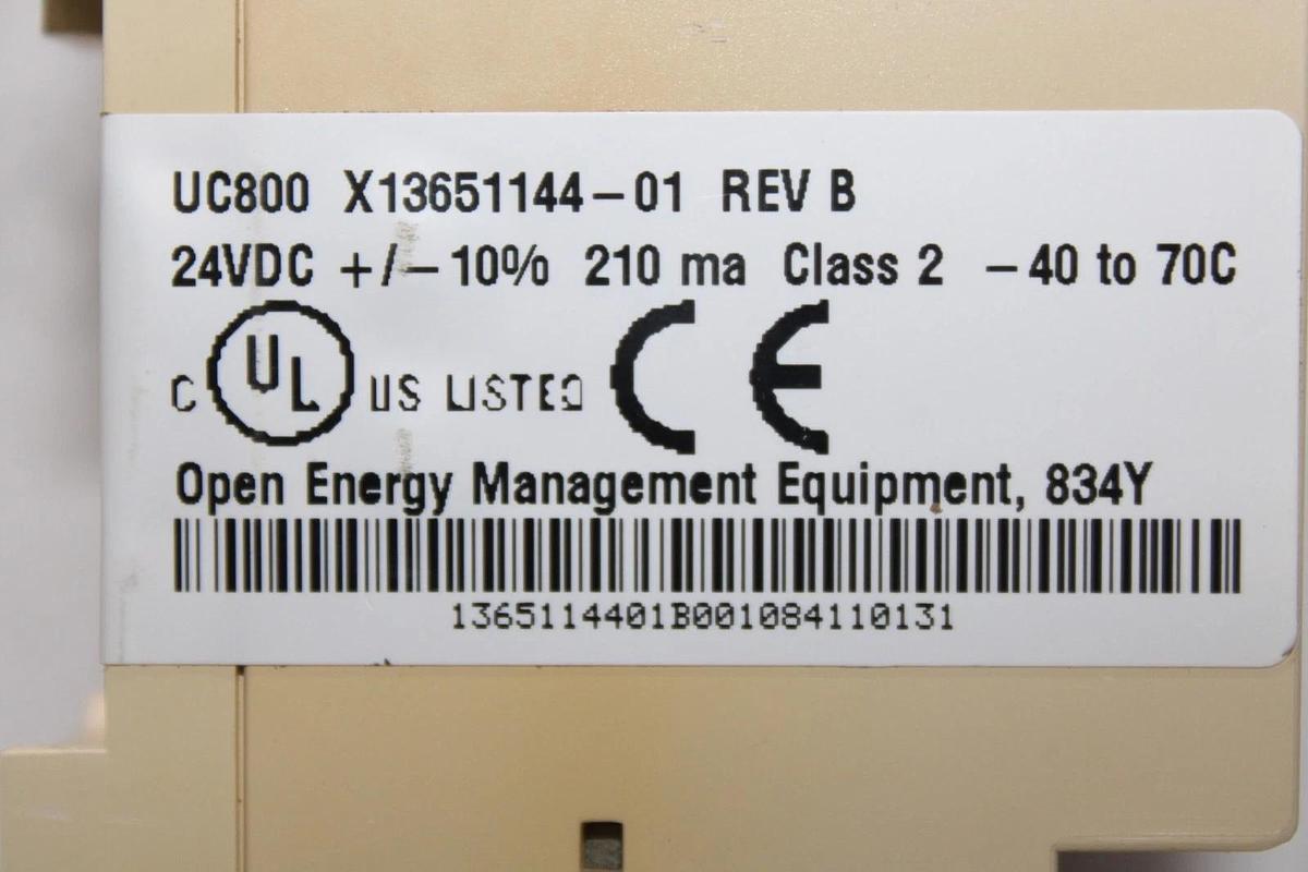 Used TRANE UC800 CHILLER EXPANSION CONTROL MODULE X13651144-01 REV. B 24 VDC 210 mA