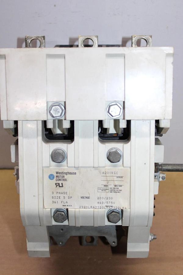 Used WESTINGHOUSE CONTACTOR A201KGC MODEL J NEMA 5 361 AMP 600V **WARRANTY**