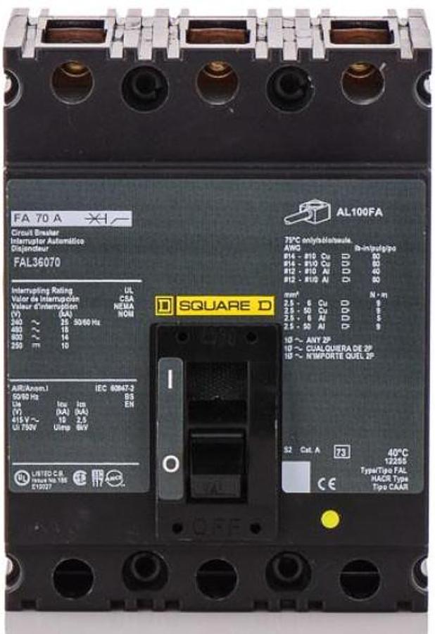 Used SQUARE D BREAKER 15 AMP 600 VAC 2 POLE MODEL FAL26015 SER 2 W/ LUGS **WARRANTY**