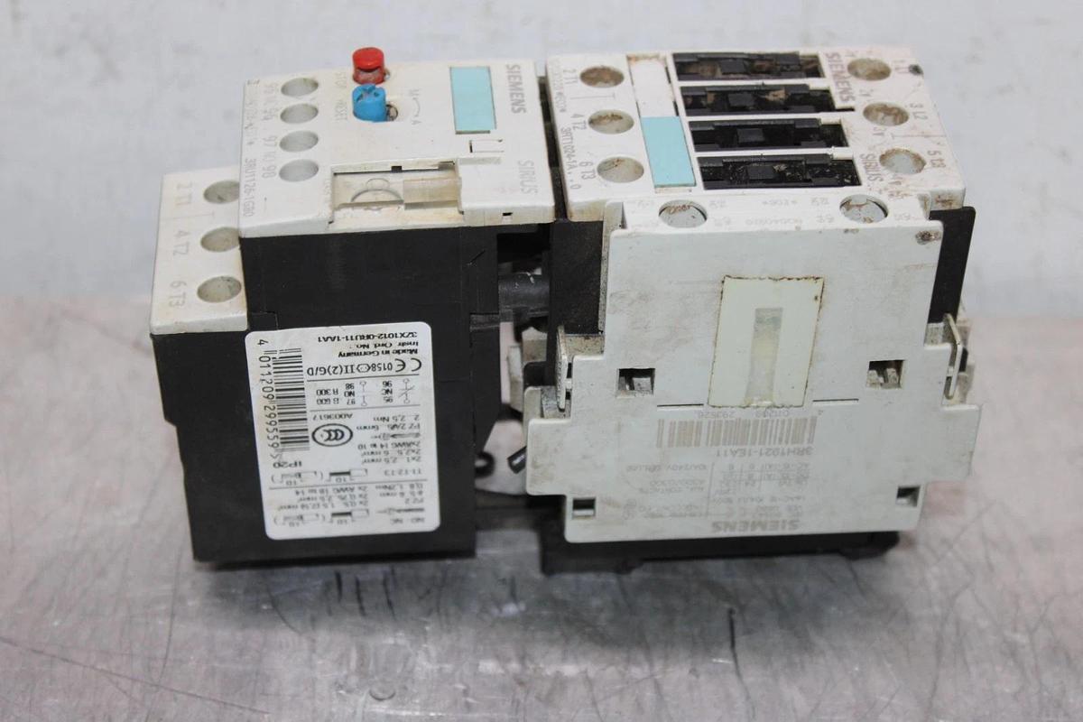 Used SIEMENS SIRIUS STARTER 3RT1024-1A..0 600 VOLT 35 AMP 10 HP W/ 3RU1126-1GB0