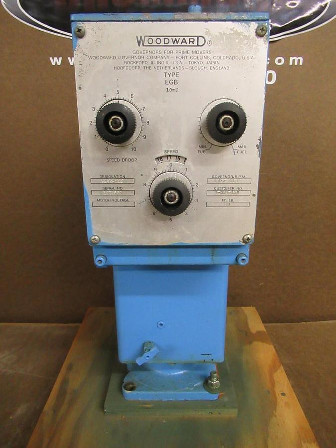 Used WOODWARD EGB SPEED GOVERNOR 10-C 10 FT/LB DESIGNATION 8240-111 RPM 600 - 1184
