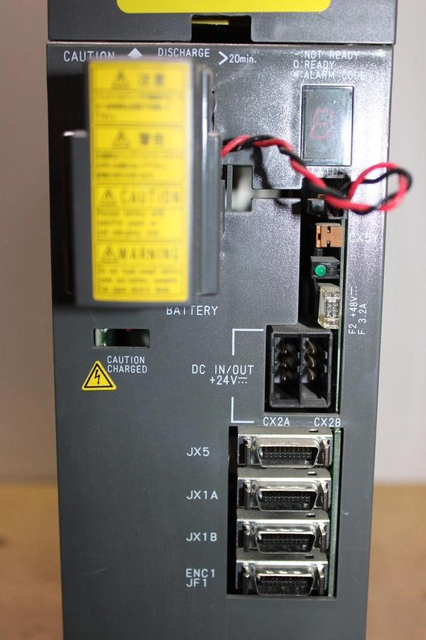 Used FANUC SERVO AMPLIFIER MODULE A06B-6096-H106-R 230 VAC 9.1 kW 52.2 AMP 325 VDC