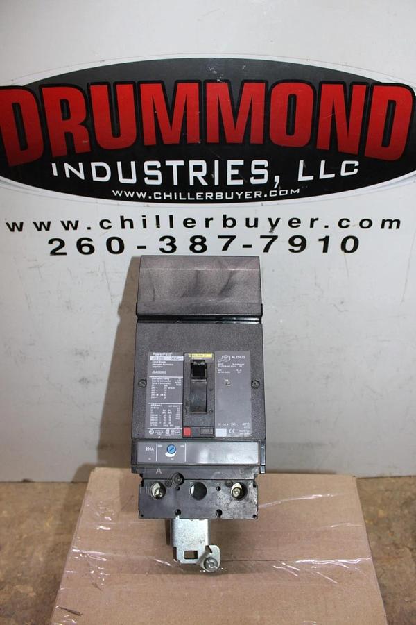 Used SQUARE D POWERPACT I-LINE CIRCUIT BREAKER JDA262002 200 AMP 2-POLE 600 VAC