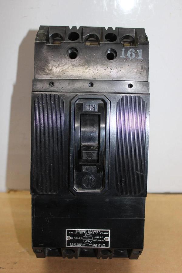 Used ITE CIRCUIT BREAKER ET4039 90 AMP 3-POLE 600 VAC F-FRAME ET-100 **WARRANTY**