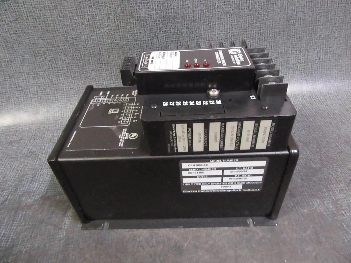 Used ELECTRO INDUSTRIES FUTURA + SERIES CPU1000 MULTIFUNCTION POWER 1200/5A