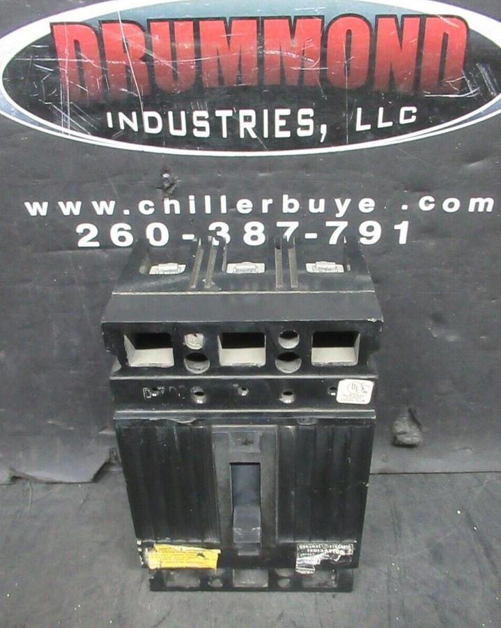 Used GENERAL ELECTRIC MOLDED CASE SWITCH TED134Y100 480 VAC 100 AMP 3-POLE