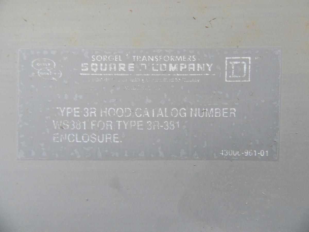 Used SQUARE D TRANSFORMER 225T3H 225 KVA PRI: 480V @ 271 A SEC: 208Y/120 @ 625 A 3R