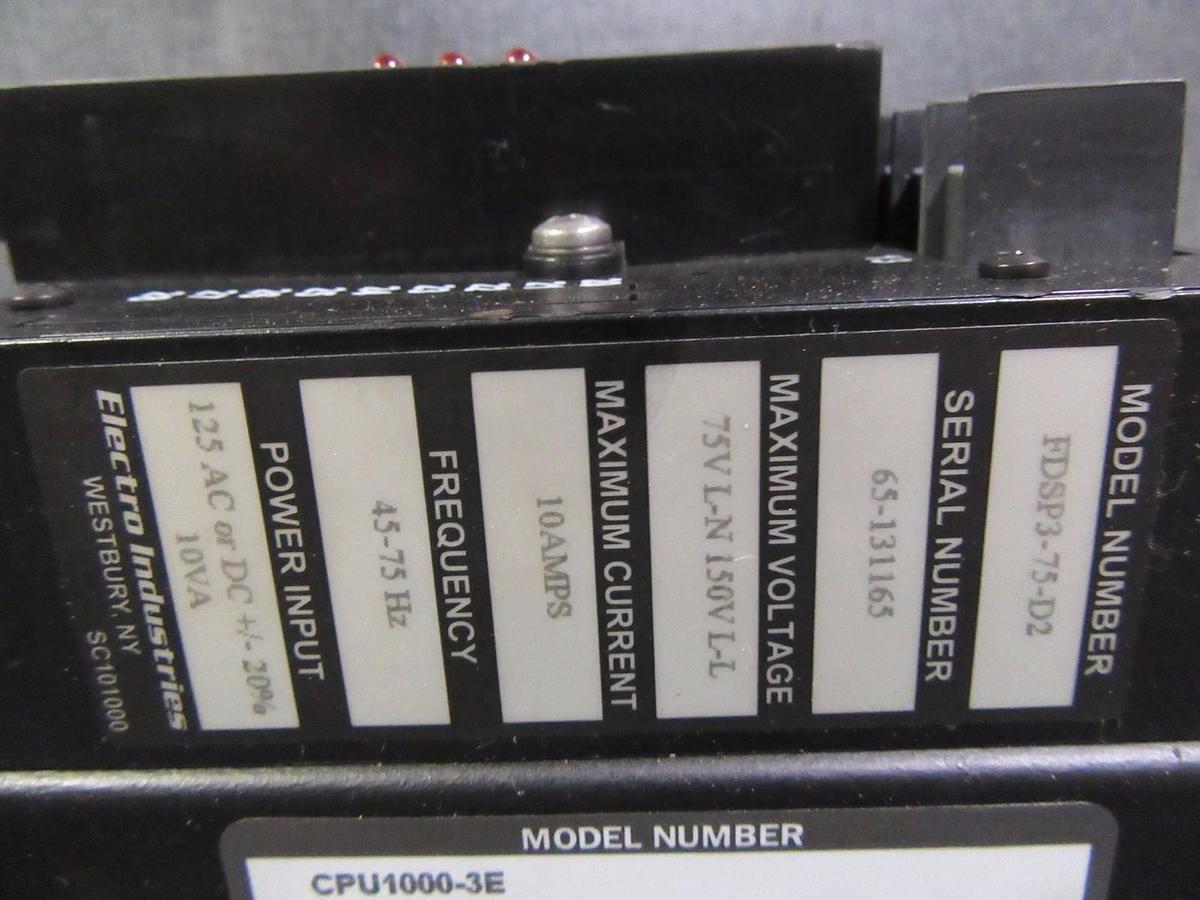 Used ELECTRO INDUSTRIES FUTURA + SERIES CPU1000 MULTIFUNCTION POWER 1200/5A