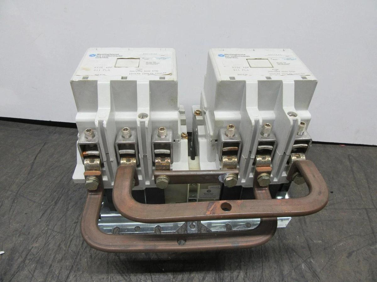 Used WESTINGHOUSE REVERSING CONTACTOR A201K4C 3-PHASE 600 VAC 211 AMP NEMA SIZE 4DP