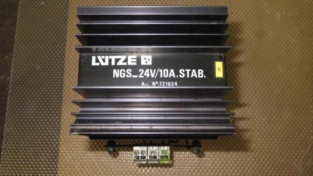 Used LUTZE TRANSFORMER STAB NGS-24V/10AMP POWER SUPPLY 721634