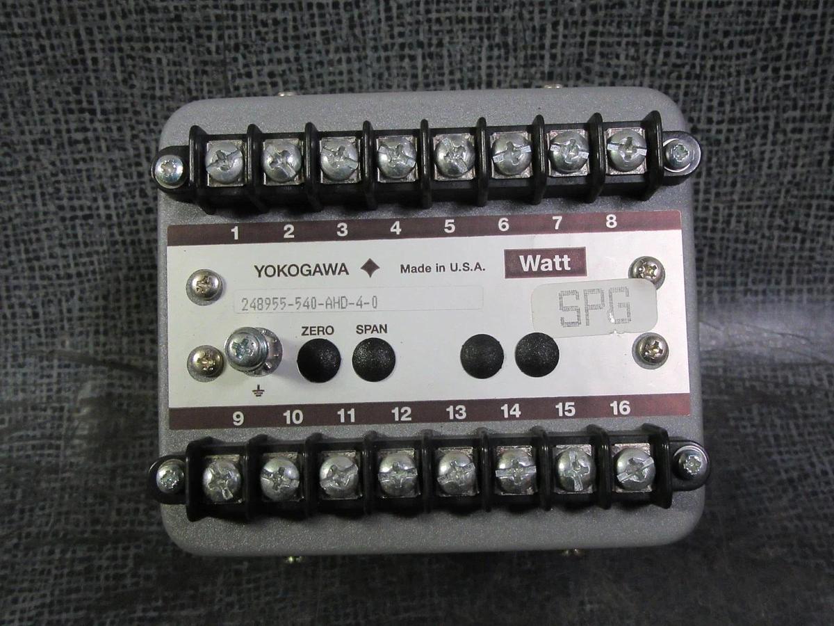 Used YOKOGAWA JUXTA WATT TRANSDUCER 120VAC / 5A 248955-540-AHD-4-0 **WARRANTY**