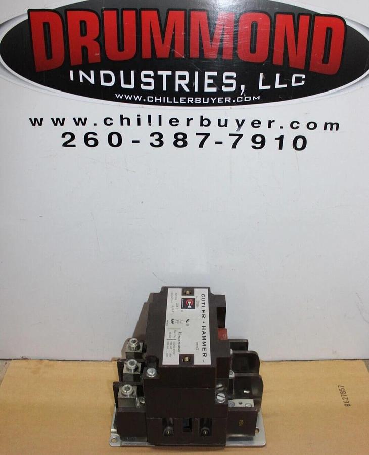 Used CUTLER HAMMER CONTACTOR C832KN9 200 AMP 3-PHASE 3-POLE COIL: 120 VAC *WARRANTY*