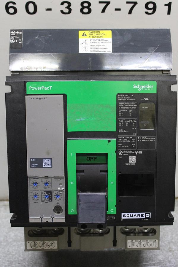 Used GENERAL ELECTRIC MAG-BREAK CIRCUIT BREAKER TEC36030 30 AMP 600 VAC 3-POLE