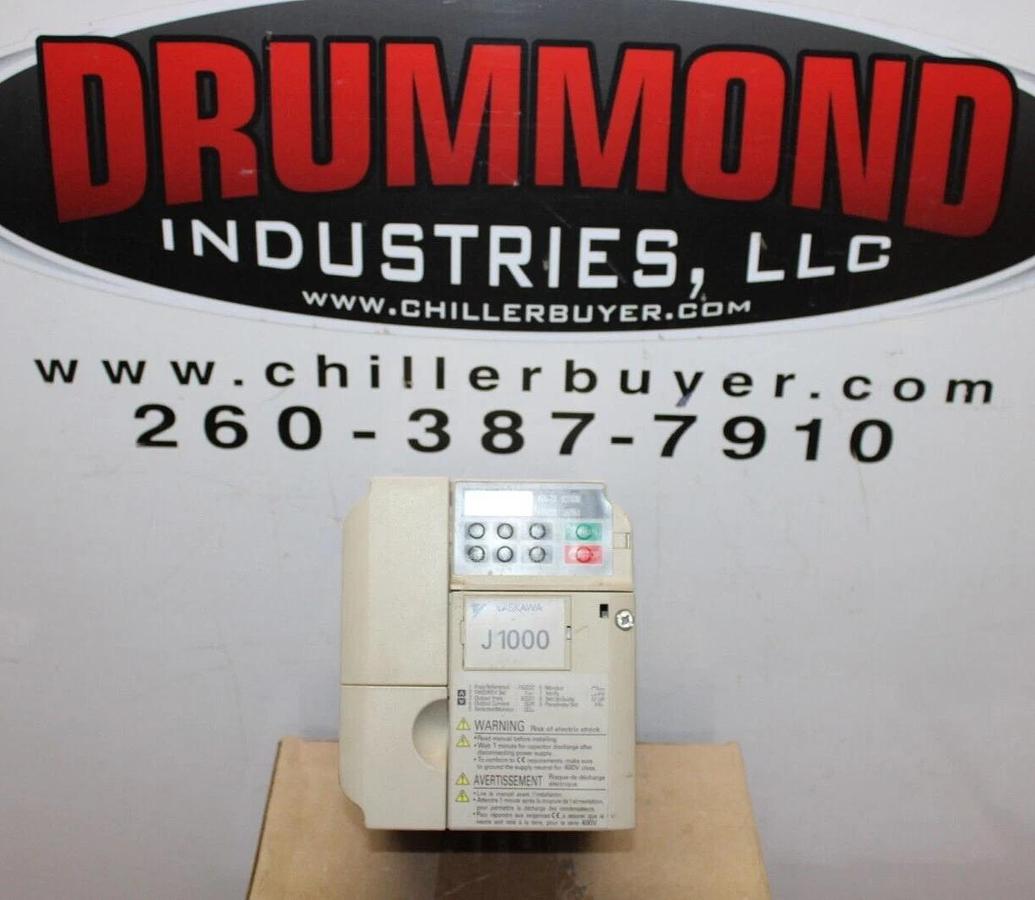 Used YASKAWA VARIABLE FREQUENCY DRIVE CIMR-JU4A0002BAA REV. A 480 VAC 2.1 AMP