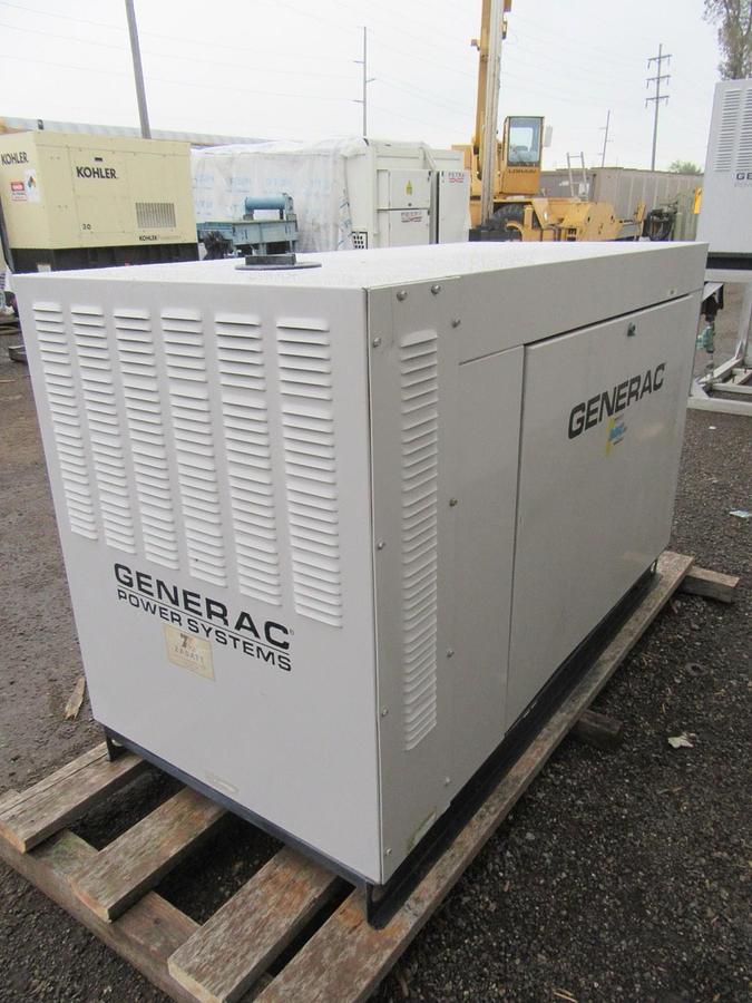 Used 30 KW GENERATOR GENERAC NATURAL GAS LP PROPANE 120/240V 1 PH SG030 66 HRS VIDEO
