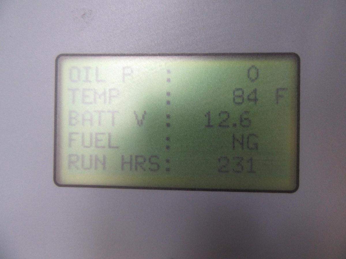 Used 30 KW GENERATOR MTU 4.3 NAT. GAS LP PROPANE 120/240 VOLT 1PH 231 HRS 40KW 2014