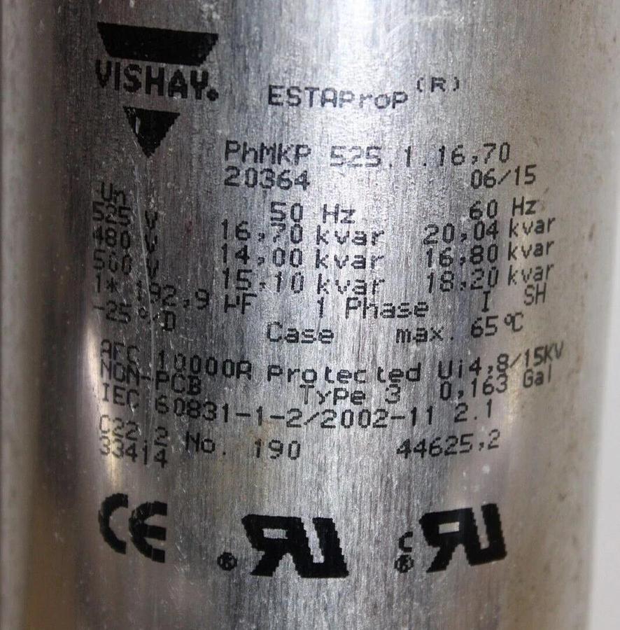 Used VISHAY ESTAPROP PHMKP 525.1.16,70 500 VOLT SINGLE PHASE **WARRANTY**