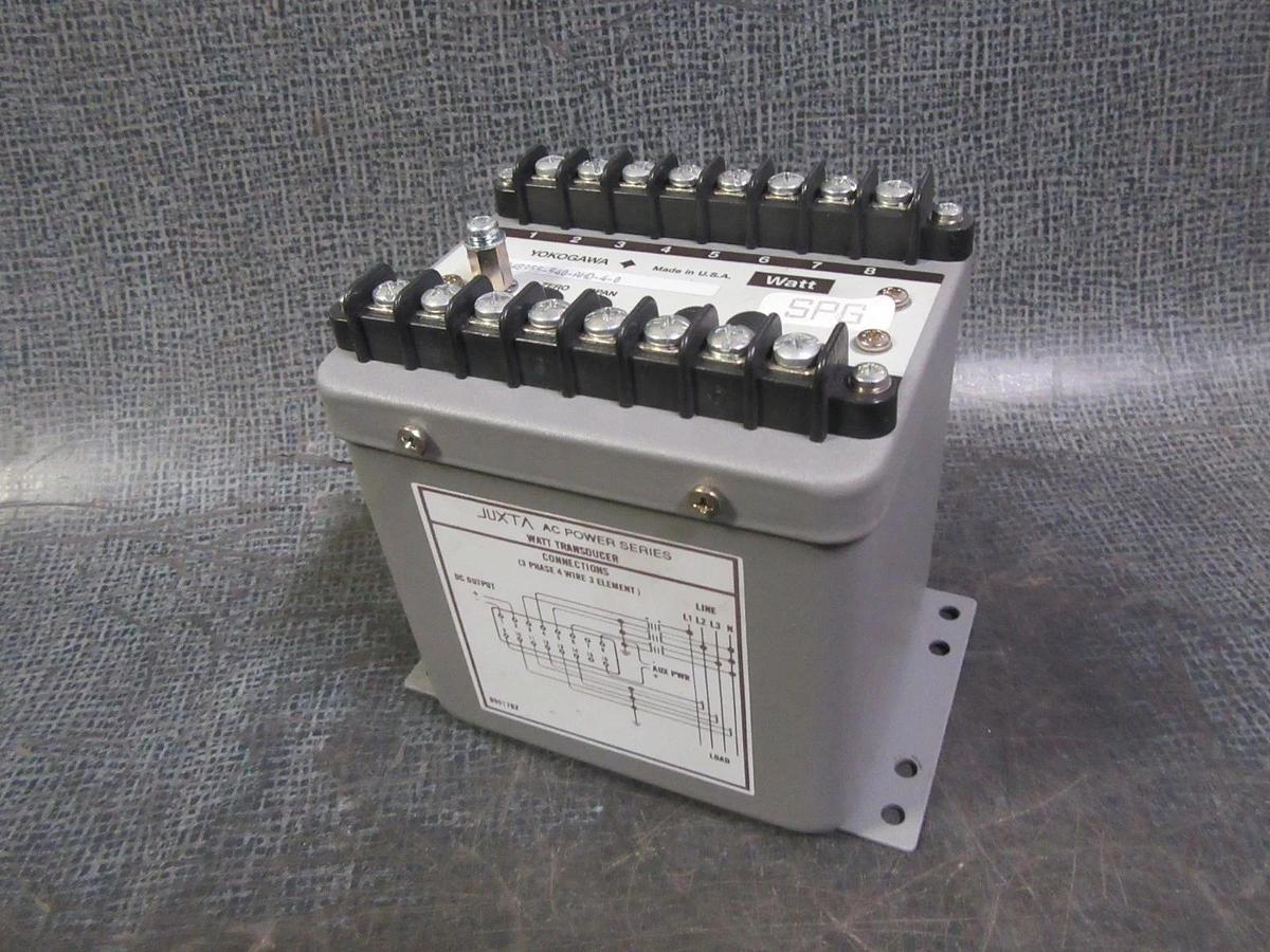 Used YOKOGAWA JUXTA WATT TRANSDUCER 120VAC / 5A 248955-540-AHD-4-0 **WARRANTY**