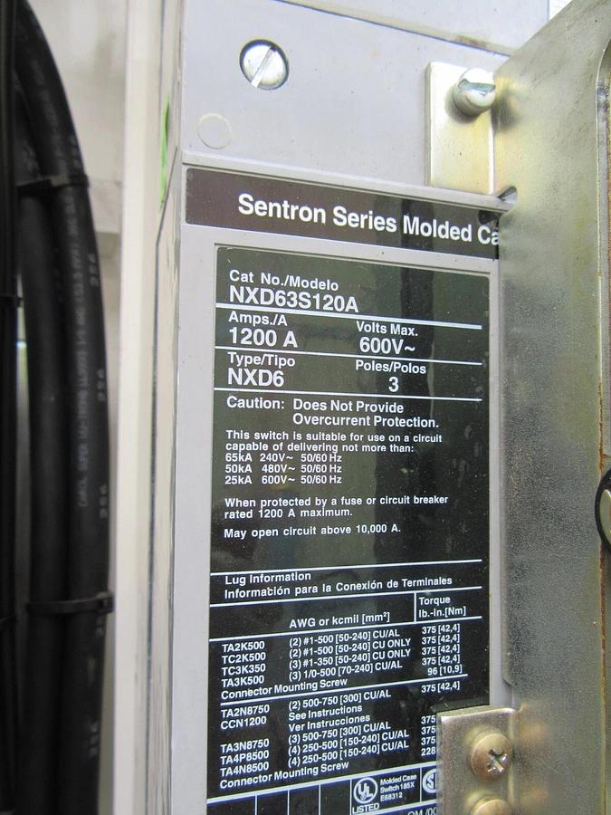 Used MCQUAY BENSHAW 650 HP STARTER 862 AMPS 460 VAC 3 PH M183C-FSCDWD3-862A-460-1