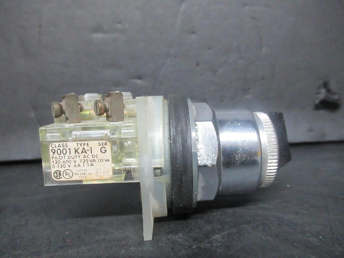 Used SQUARE D I/O SWITCH CONTACT BLOCK 9001-KA-1 SER. G 600 VAC 1.1 AMP **WARRANTY**