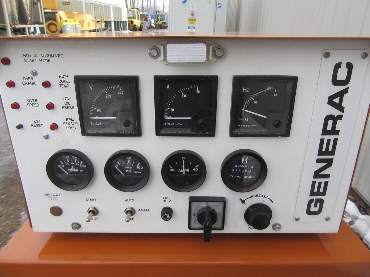 Used 25 KW GENERATOR GENERAC NATURAL GAS LP PROPANE 120/240V 1 PH SG025 793 HRS VIDEO