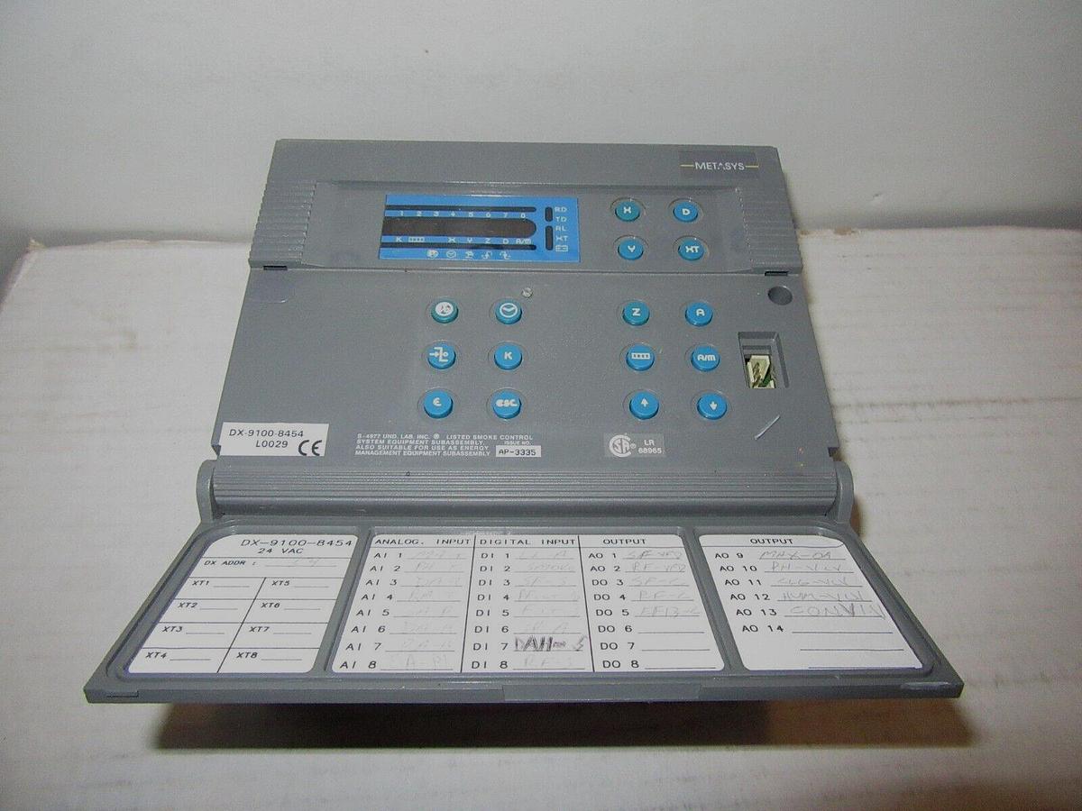 Used JOHNSON CONTROLS / METASYS DX-9100-8454 EXTENDED DIGITAL CONTROLLER 24 VAC