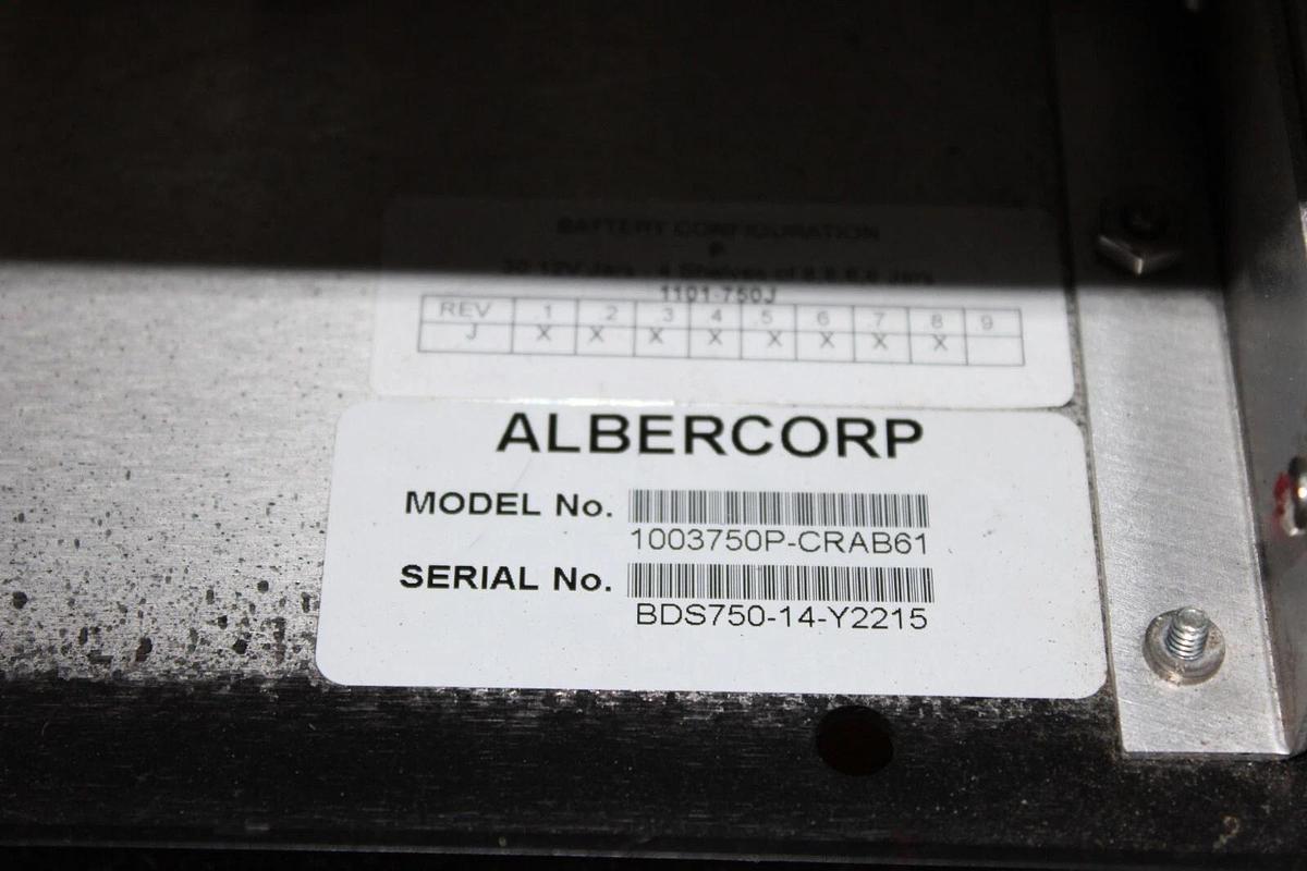 Used ALBER BDS-40 BATTERY DIAGNOSTIC SYSTEM BASE UNIT 1003750P-CRAB61 120 VAC