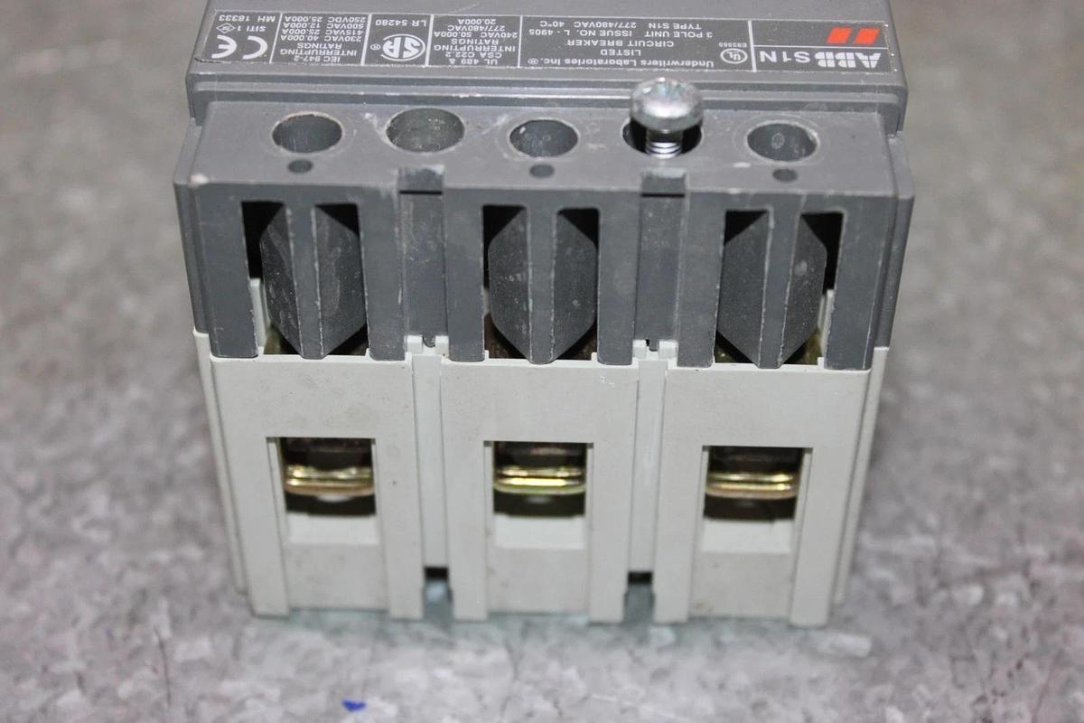 Used ABB CIRCUIT BREAKER SACE S1 S1N 60 AMP 3-POLE 277/480 VAC **WARRANTY INCLUDED**