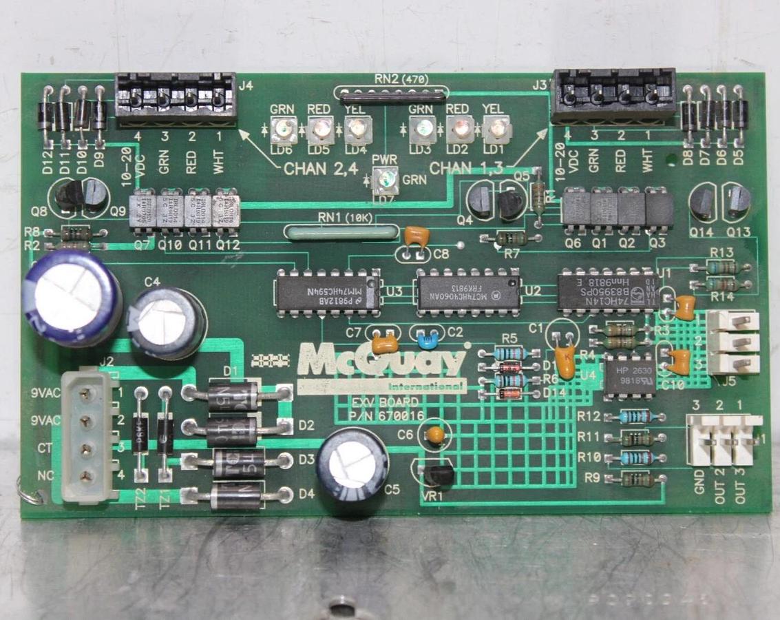 Used MCQUAY HVAC EXV CIRCUIT BOARD 670016 **WARRANTY INCLUDED**