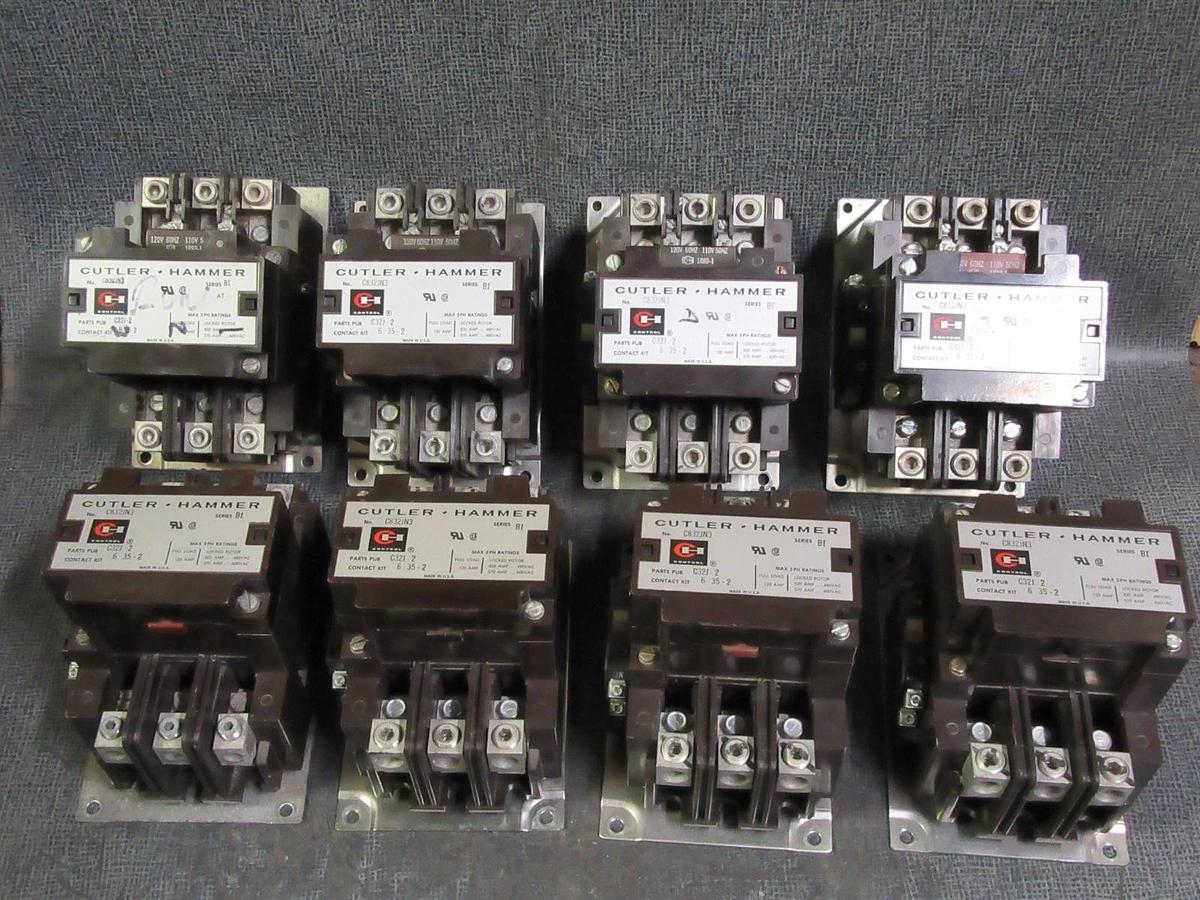 Used (1) CUTLER HAMMER CONTACTOR 120 AMP 600 VAC 3 PHASE 110-120V COIL MODEL: C832JN3