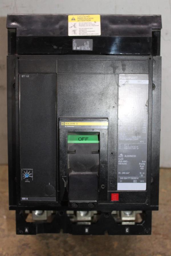 SQUARE D POWERPACT I-LINE CIRCUIT BREAKER MJA36600 600 AMP 3-POLE 600 VAC
