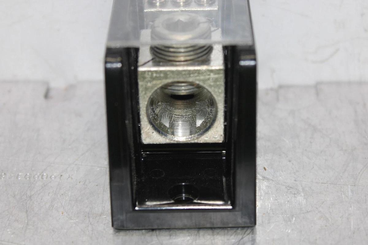 Used SQUARE D WIRE POWER DISTRIBUTION BLOCK 9080-LBC163106 1-POLE 380 AMP 600 VAC