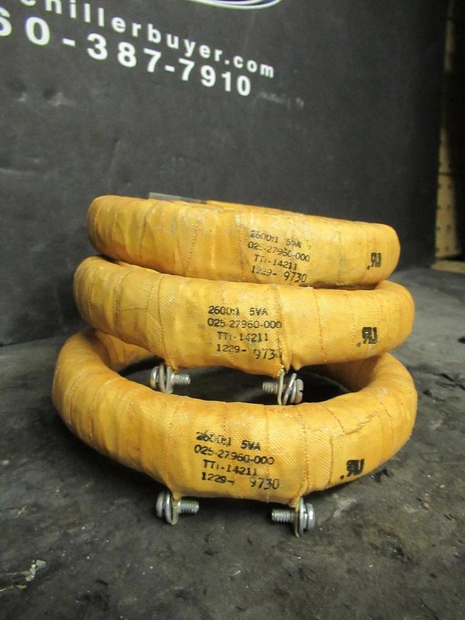 Used (3) YORK CT 025-27960-000 CURRENT TRANSFORMER TTI-14211 2600:1 5 VA **WARRANTY**