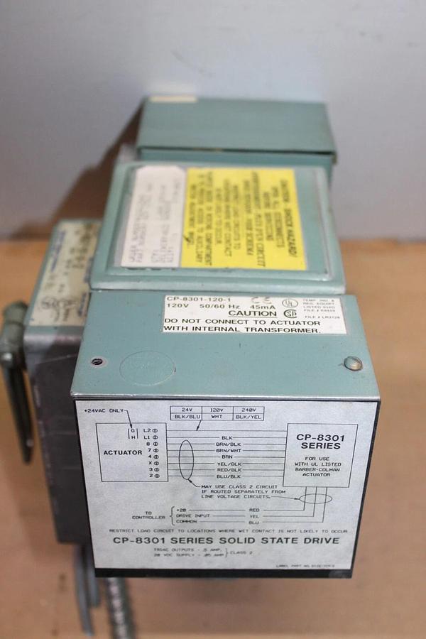 Used BARBER-COLMON ACTUATOR MP-487-0-0-2 120 VOLT 0.5 AMP 28 WATT 50/60 HZ