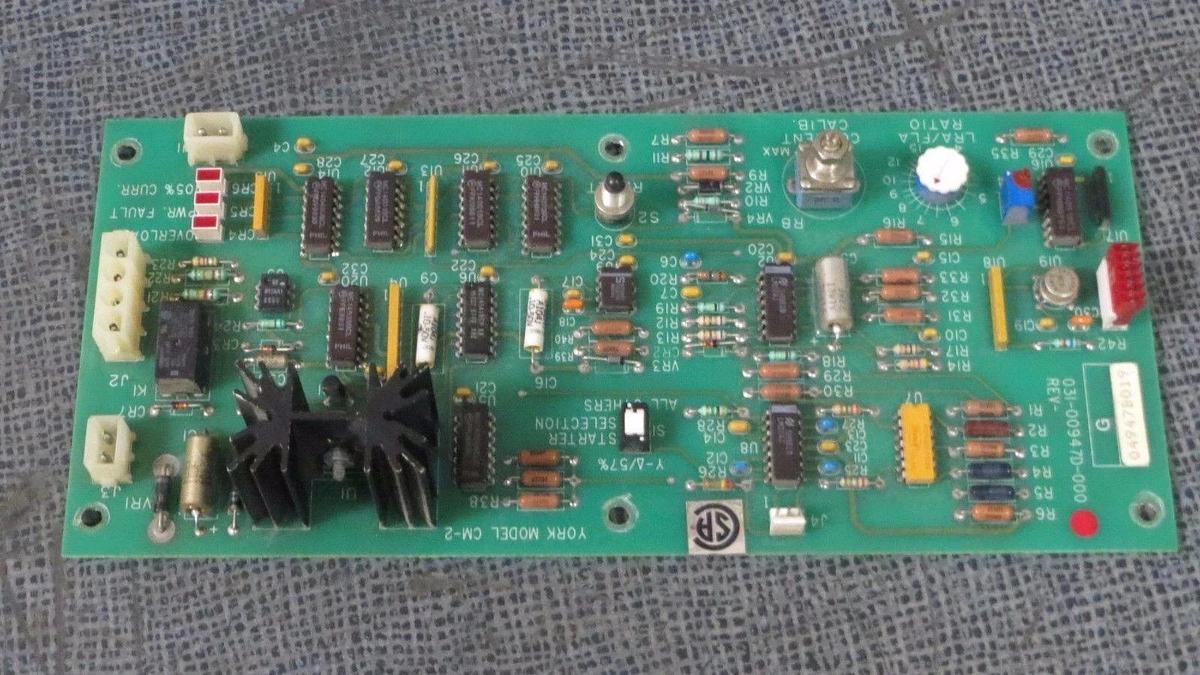 Used YORK CURRENT CONTROL CM-2 CIRCUIT BOARD MODEL 031-00947D-000 **WARRANTY**