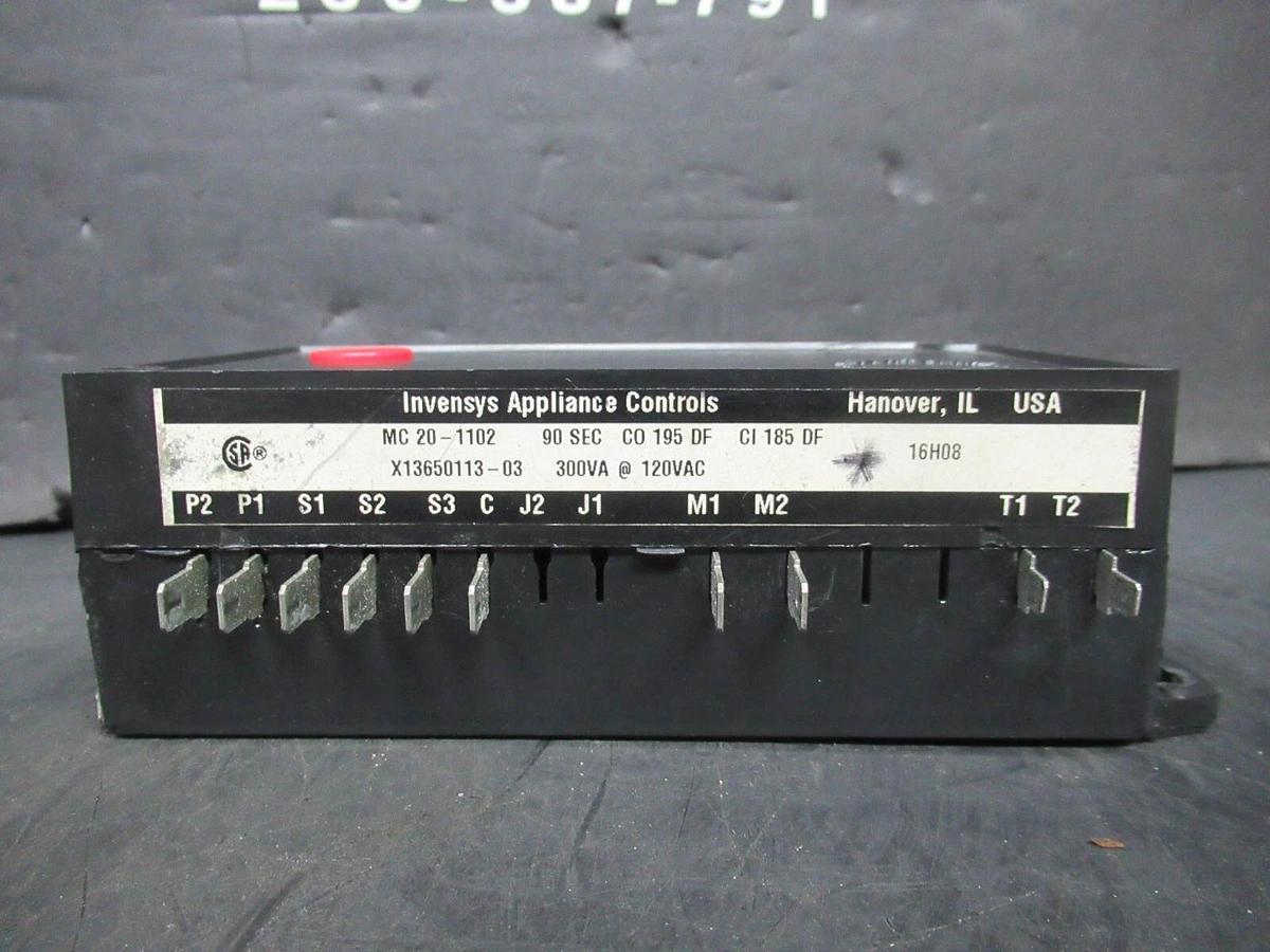 Used TRANE INVENSYS APPLIANCE CONTROLS X13650113-03 300 VA @ 120 VAC GARD-PAK-III