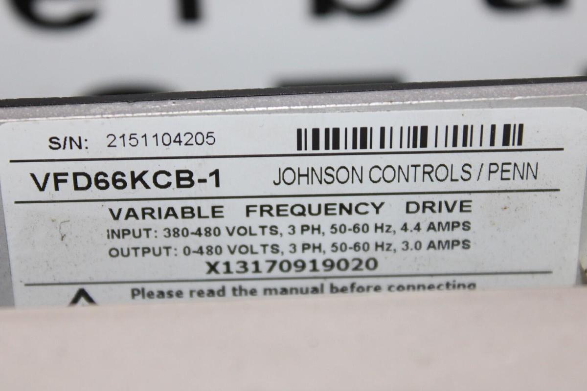 Used JOHNSON CONTROLS VARIABLE FREQUENCY DRIVE CIRCUIT BOARD VFD66KCB-1 **WARRANTY**
